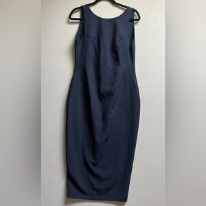 NWT Arti Gogna Janet Dress Navy Sleeveless Sheath Made in Canada XL